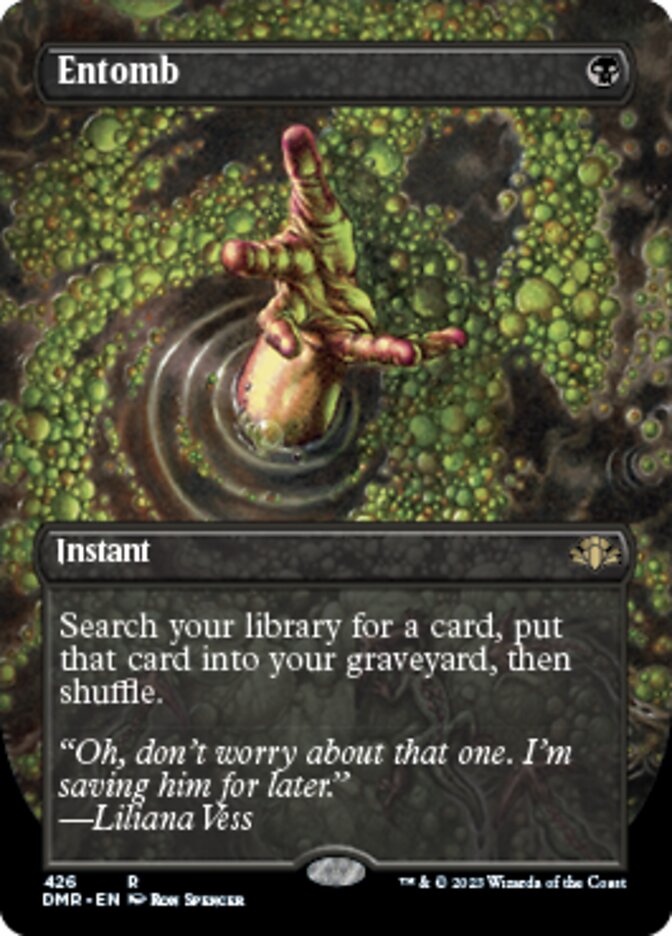 Entomb (Borderless Alternate Art) [Dominaria Remastered] | Clutch Gaming
