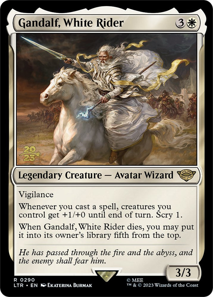 Gandalf, White Rider [The Lord of the Rings: Tales of Middle-Earth Prerelease Promos] | Clutch Gaming