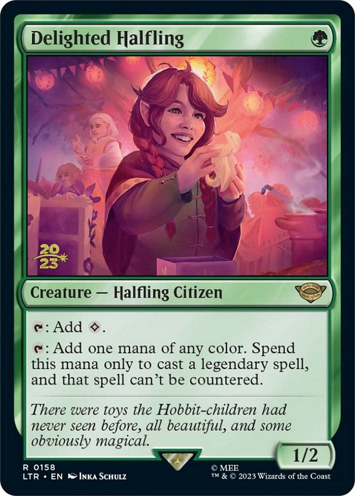 Delighted Halfling [The Lord of the Rings: Tales of Middle-Earth Prerelease Promos] | Clutch Gaming