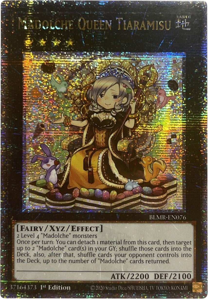 Madolche Queen Tiaramisu [BLMR-EN076] Quarter Century Secret Rare | Clutch Gaming