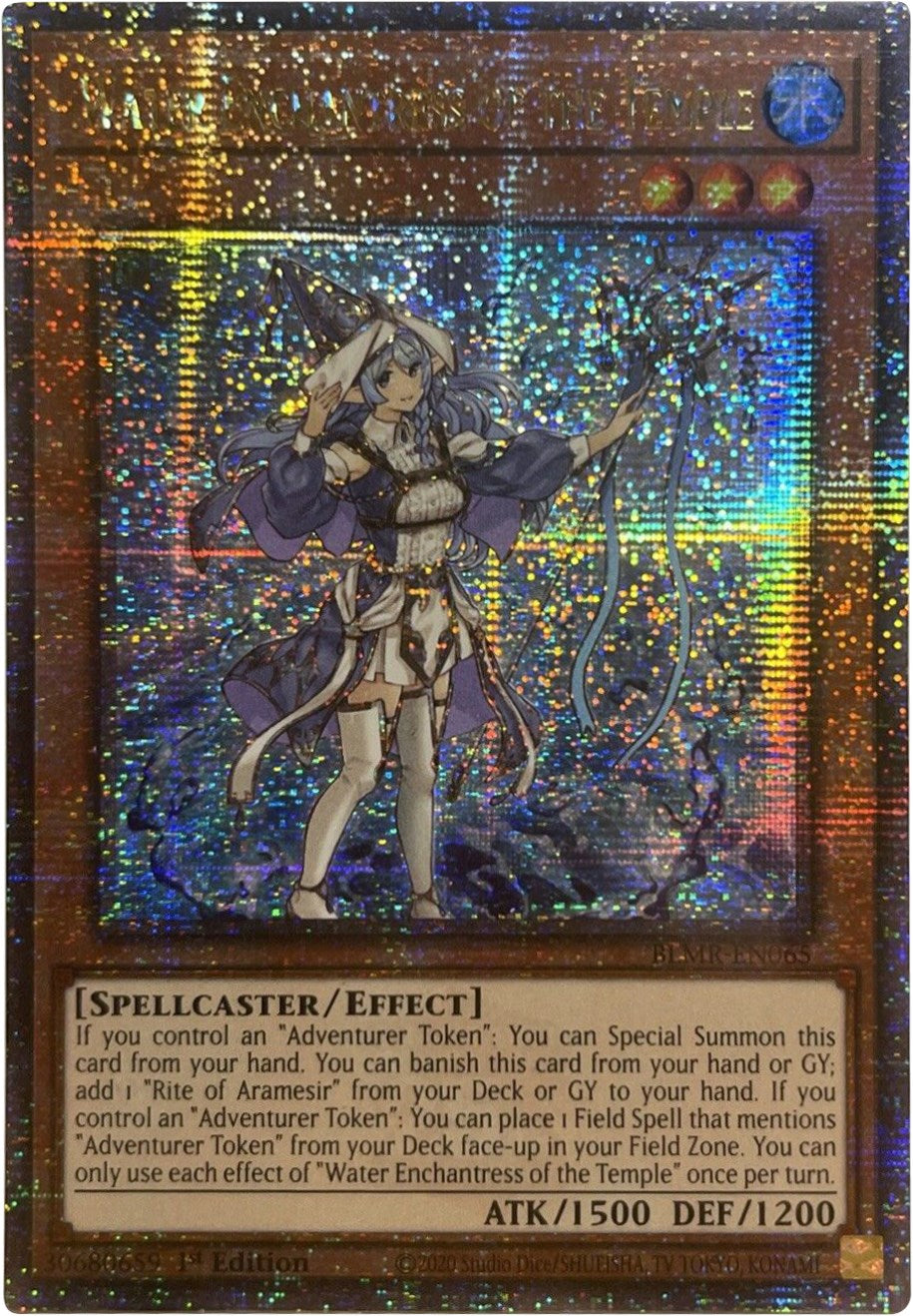 Water Enchantress of the Temple [BLMR-EN065] Quarter Century Secret Rare | Clutch Gaming