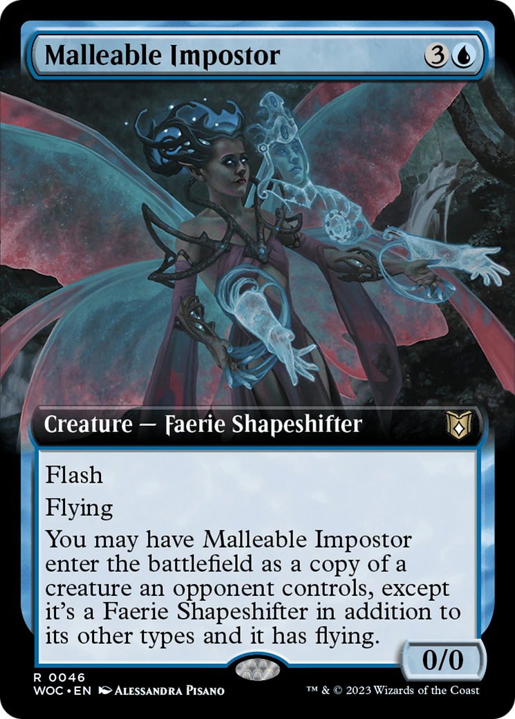 Malleable Impostor (Extended Art) [Wilds of Eldraine Commander] | Clutch Gaming