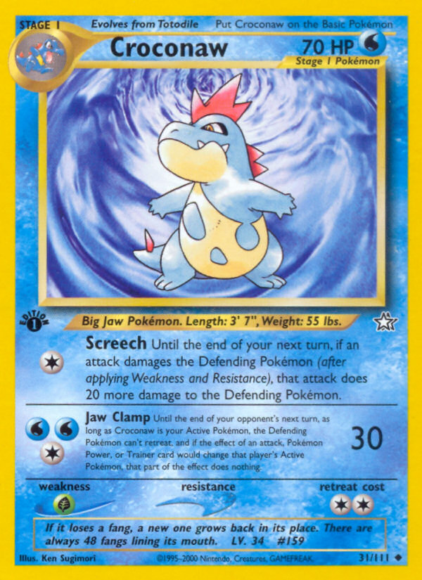 Croconaw (31/111) [Neo Genesis 1st Edition] | Clutch Gaming
