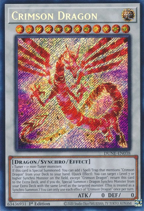 Crimson Dragon [DUNE-EN038] Secret Rare | Clutch Gaming