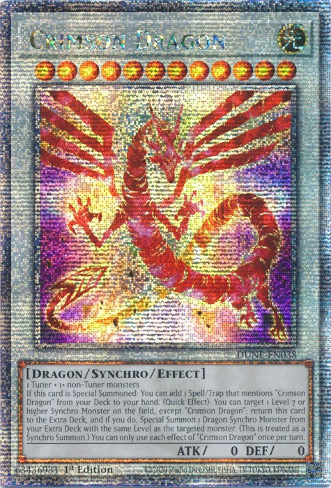 Crimson Dragon [DUNE-EN038] Quarter Century Secret Rare | Clutch Gaming