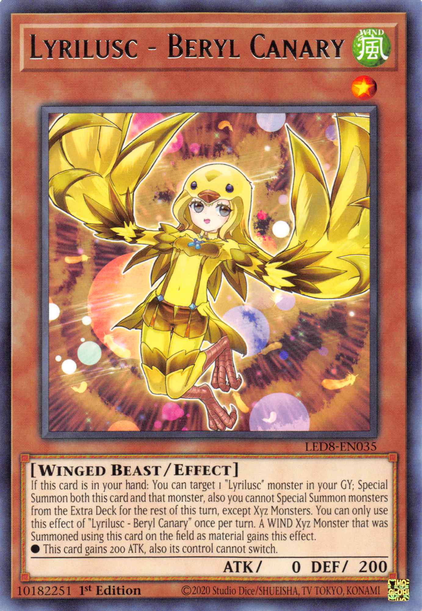 Lyrilusc - Beryl Canary [LED8-EN035] Rare | Clutch Gaming