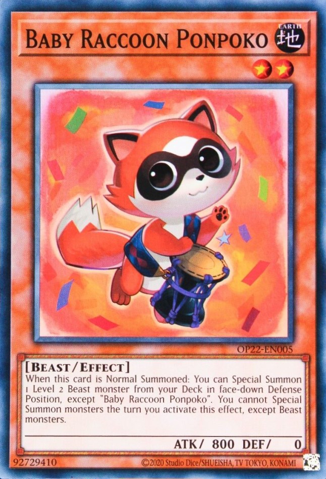 Baby Raccoon Ponpoko [OP22-EN005] Super Rare | Clutch Gaming