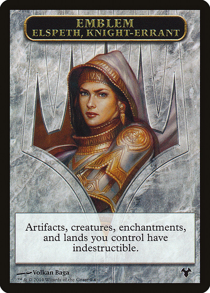 Elspeth, Knight-Errant Emblem [Modern Event Deck 2014 Tokens] | Clutch Gaming