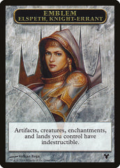 Emblem - Elspeth, Knight-Errant // Soldier Double-Sided Token [Modern Event Deck 2014 Tokens] | Clutch Gaming