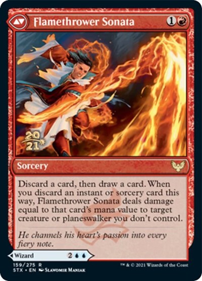 Torrent Sculptor // Flamethrower Sonata [Strixhaven: School of Mages Prerelease Promos] | Clutch Gaming