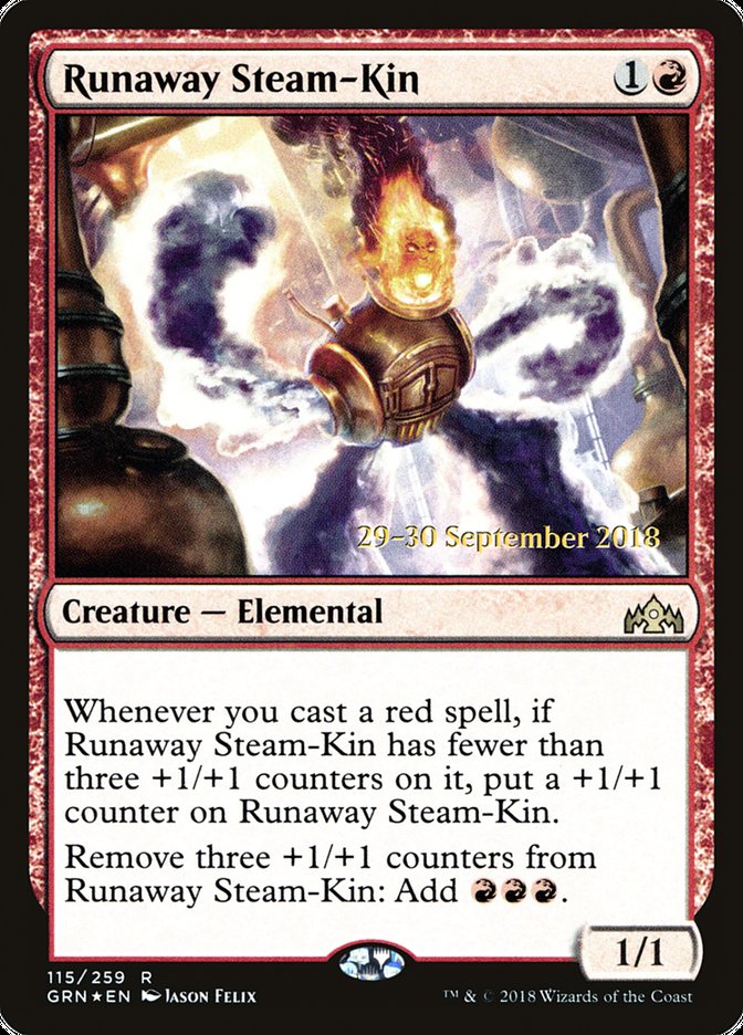 Runaway Steam-Kin [Guilds of Ravnica Prerelease Promos] | Clutch Gaming