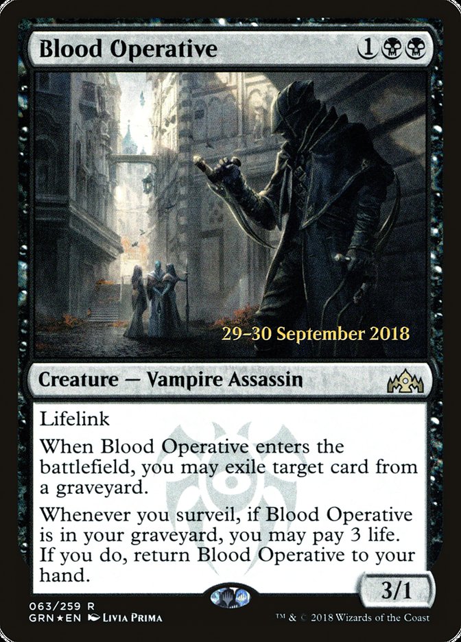 Blood Operative [Guilds of Ravnica Prerelease Promos] | Clutch Gaming