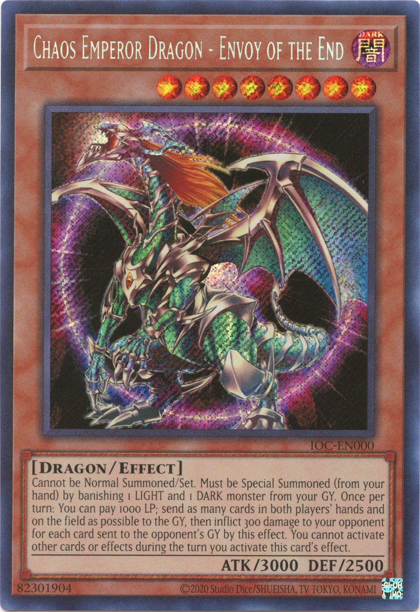 Chaos Emperor Dragon - Envoy of the End (25th Anniversary) [IOC-EN000] Secret Rare | Clutch Gaming