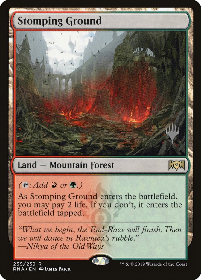 Stomping Ground (Promo Pack) [Ravnica Allegiance Promos] | Clutch Gaming