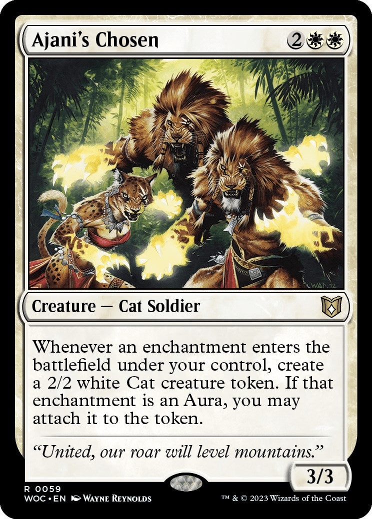 Ajani's Chosen [Wilds of Eldraine Commander] | Clutch Gaming