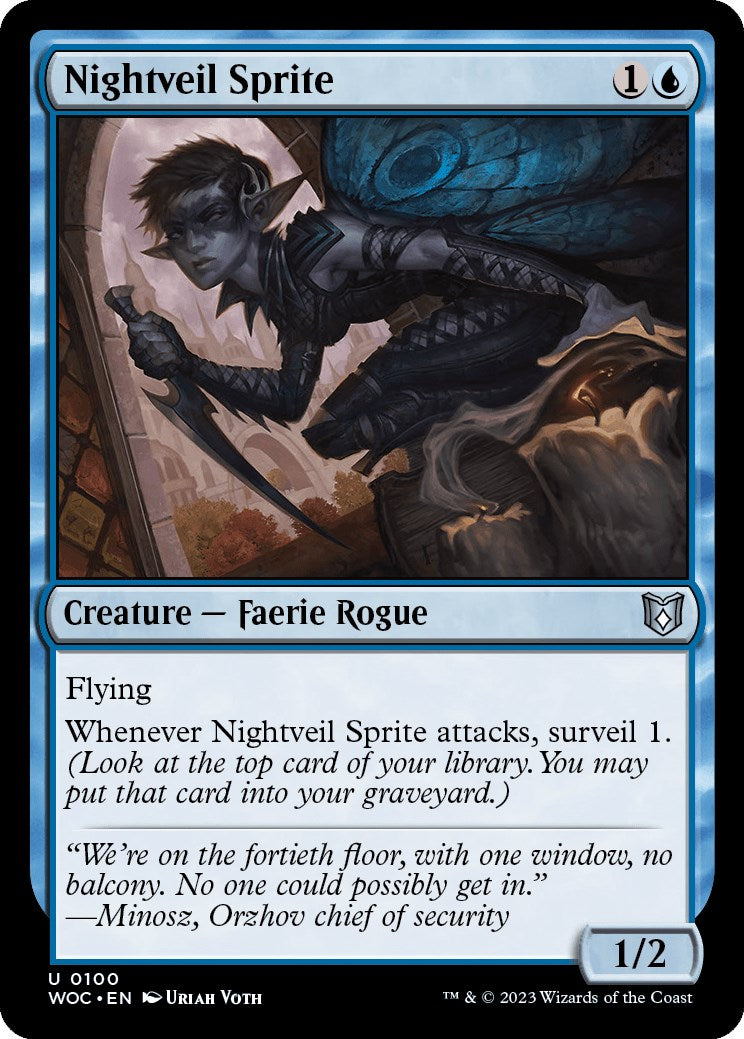 Nightveil Sprite [Wilds of Eldraine Commander] | Clutch Gaming