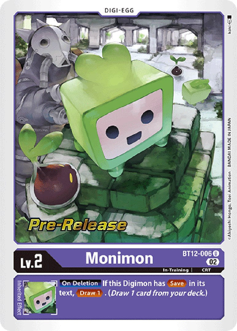 Monimon [BT12-006] [Across Time Pre-Release Cards] | Clutch Gaming