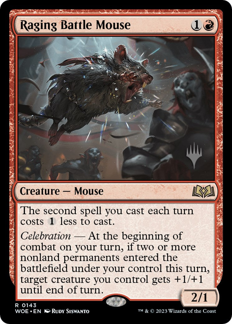 Raging Battle Mouse (Promo Pack) [Wilds of Eldraine Promos] | Clutch Gaming