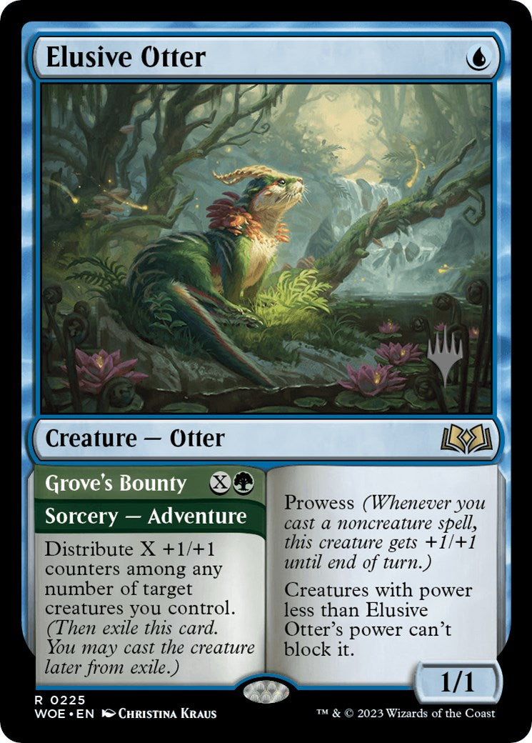 Elusive Otter // Grove's Bounty (Promo Pack) [Wilds of Eldraine Promos] | Clutch Gaming