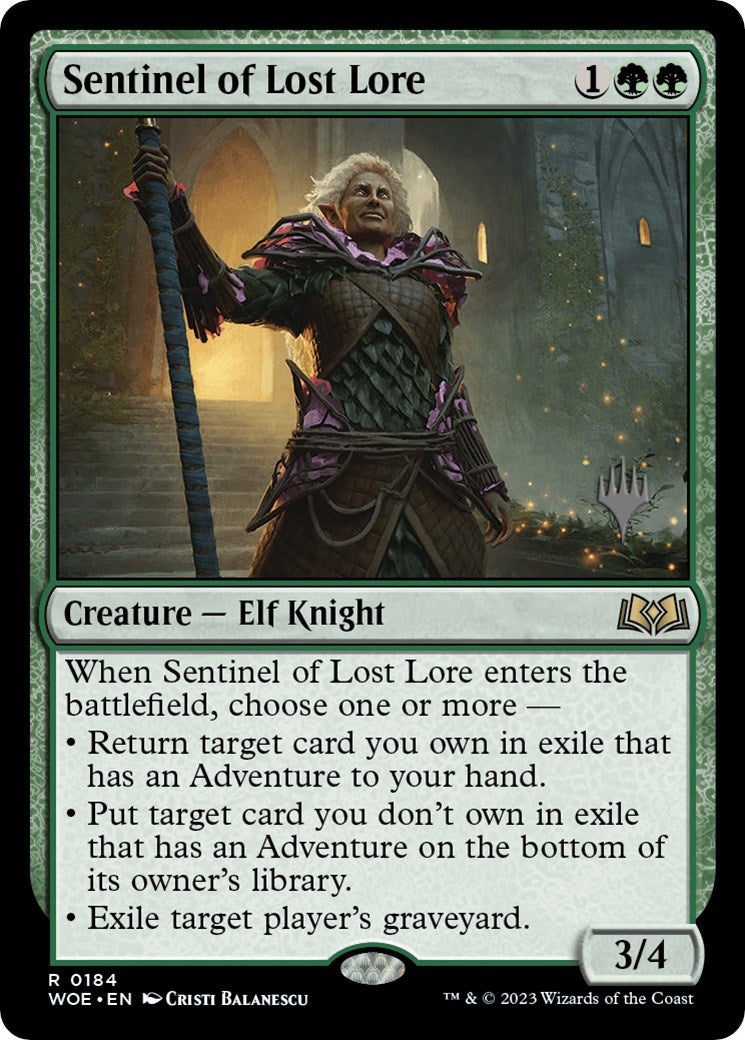 Sentinel of Lost Lore (Promo Pack) [Wilds of Eldraine Promos] | Clutch Gaming