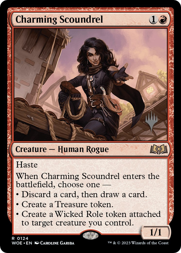 Charming Scoundrel (Promo Pack) [Wilds of Eldraine Promos] | Clutch Gaming