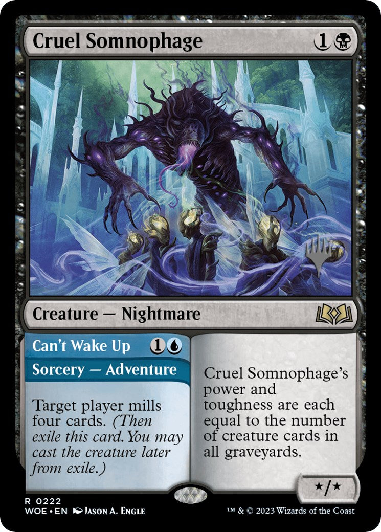 Cruel Somnophage // Can't Wake Up (Promo Pack) [Wilds of Eldraine Promos] | Clutch Gaming