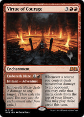 Virtue of Courage //Embereth Blaze (Promo Pack) [Wilds of Eldraine Promos] | Clutch Gaming