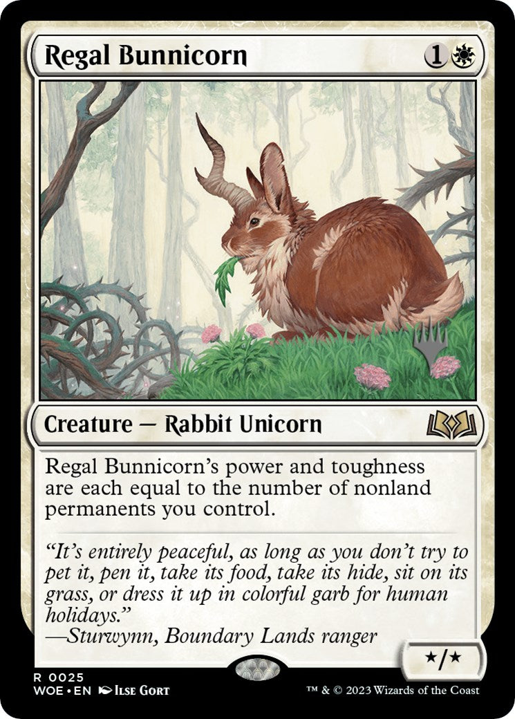 Regal Bunnicorn (Promo Pack) [Wilds of Eldraine Promos] | Clutch Gaming