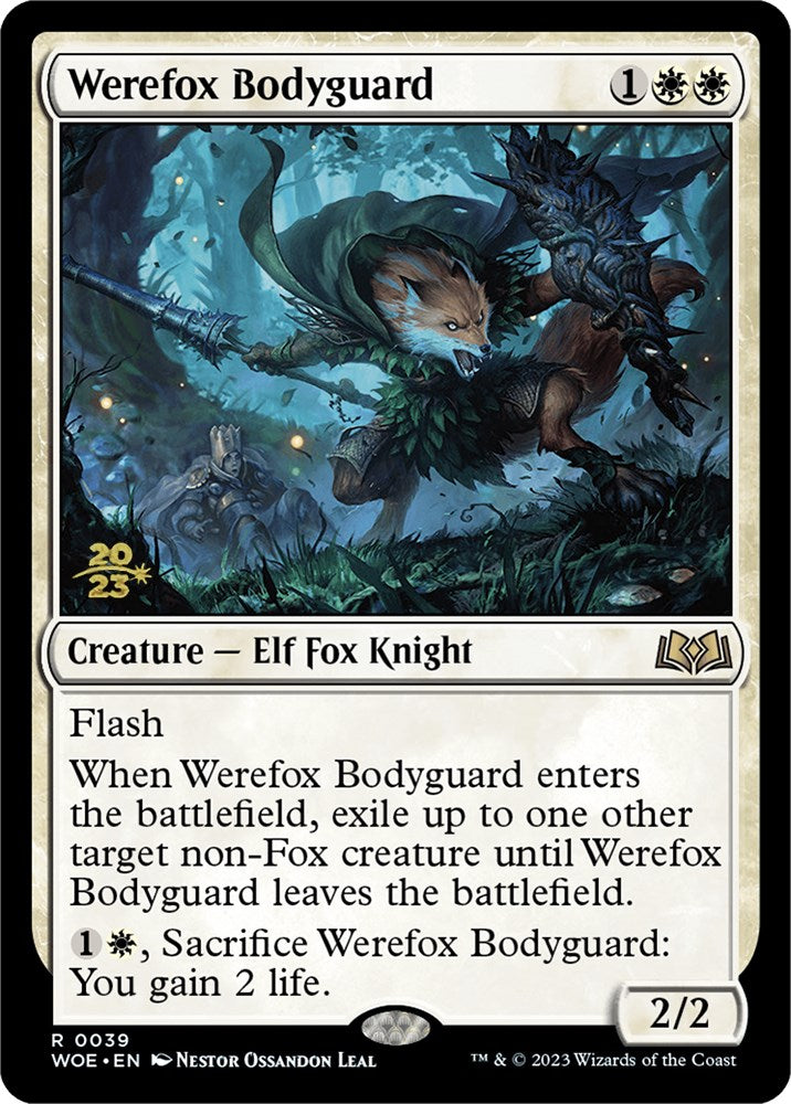 Werefox Bodyguard [Wilds of Eldraine Prerelease Promos] | Clutch Gaming