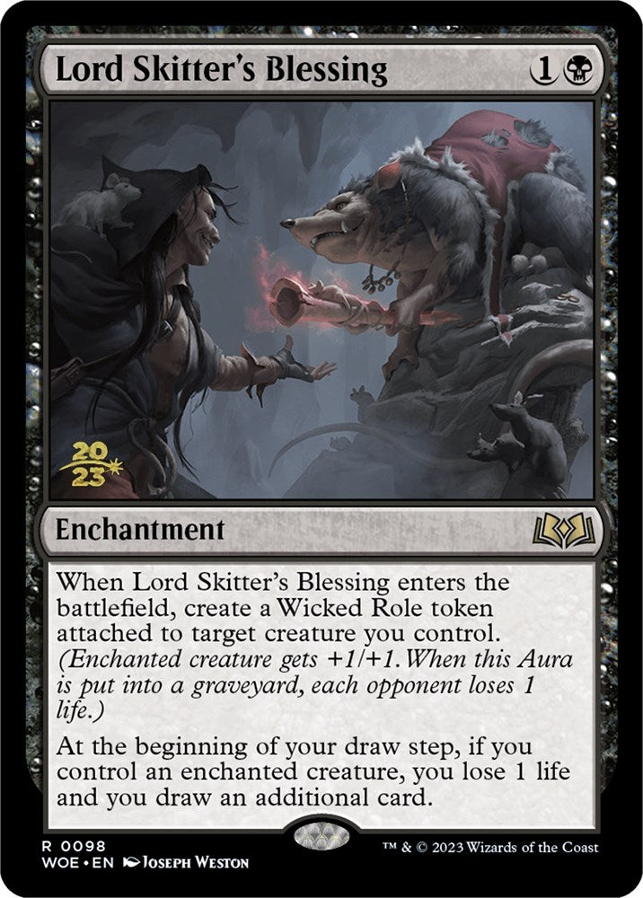 Lord Skitter's Blessing [Wilds of Eldraine Prerelease Promos] | Clutch Gaming