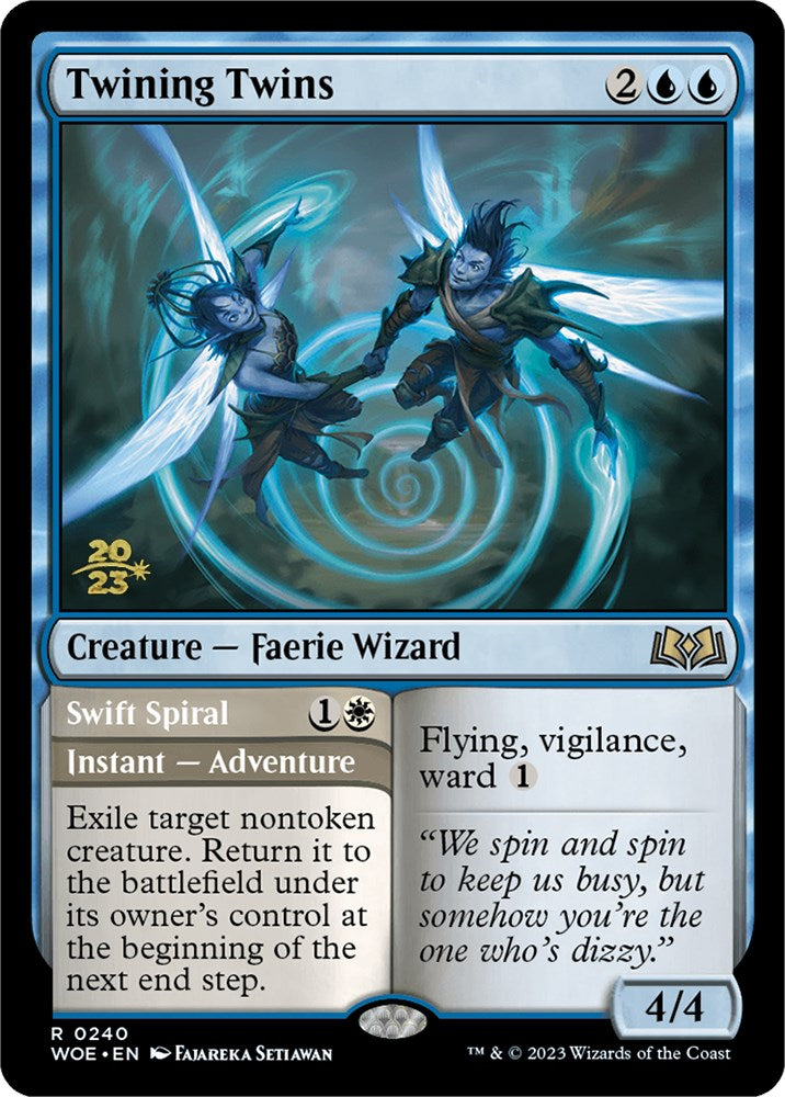 Twining Twins // Swift Spiral (Promo Pack) [Wilds of Eldraine Promos] | Clutch Gaming