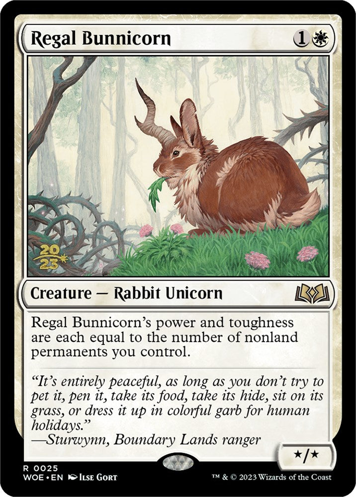 Regal Bunnicorn [Wilds of Eldraine Prerelease Promos] | Clutch Gaming