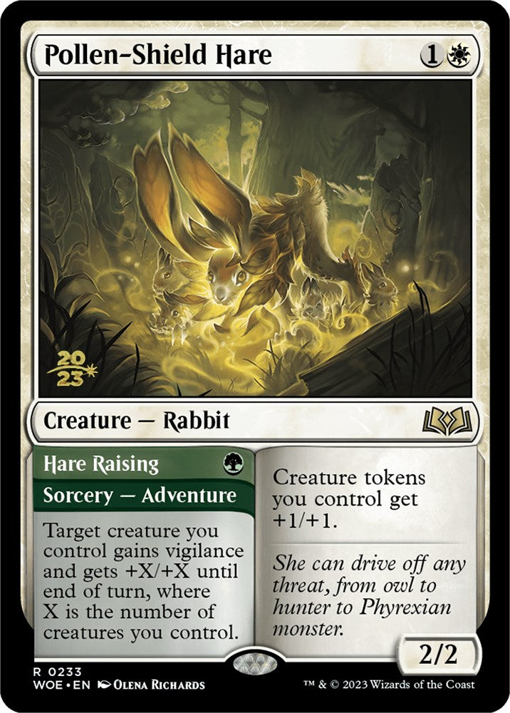 Pollen-Shield Hare // Hare Raising [Wilds of Eldraine Prerelease Promos] | Clutch Gaming