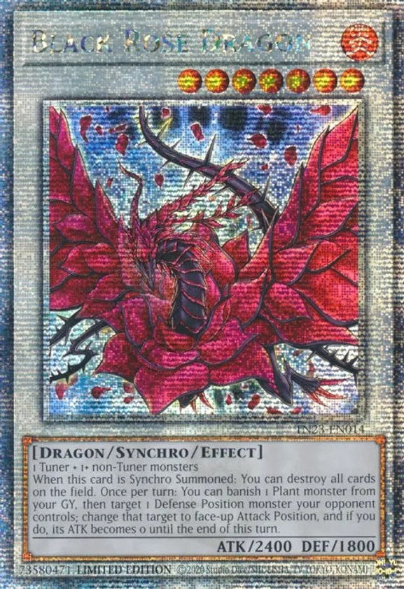 Black Rose Dragon [TN23-EN014] Quarter Century Secret Rare | Clutch Gaming