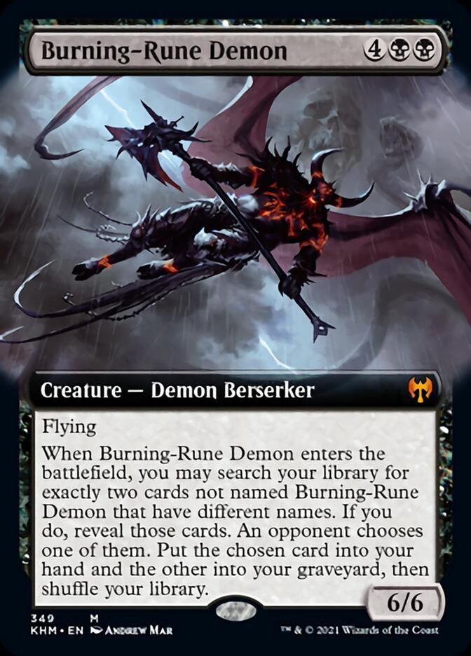 Burning-Rune Demon (Extended Art) [Kaldheim] | Clutch Gaming