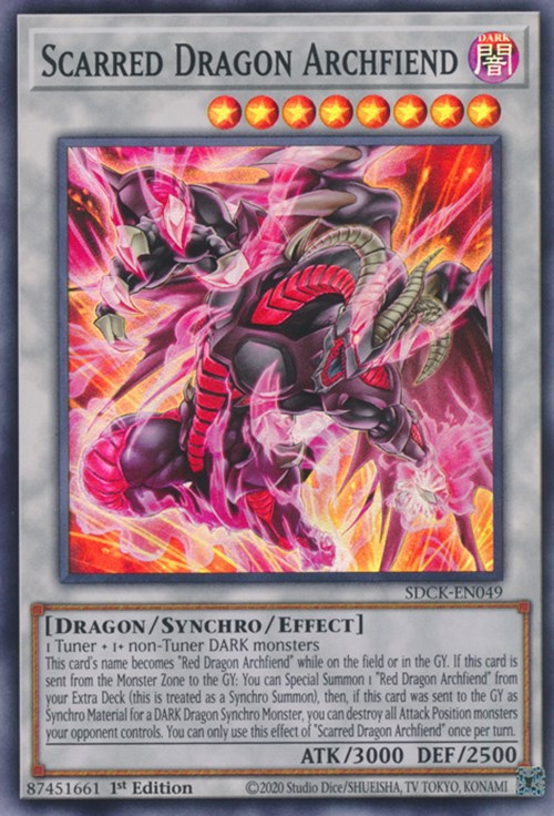 Scarred Dragon Archfiend [SDCK-EN049] Super Rare | Clutch Gaming