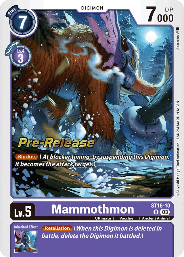 Mammothmon [ST16-10] [Starter Deck: Wolf of Friendship Pre-Release Cards] | Clutch Gaming