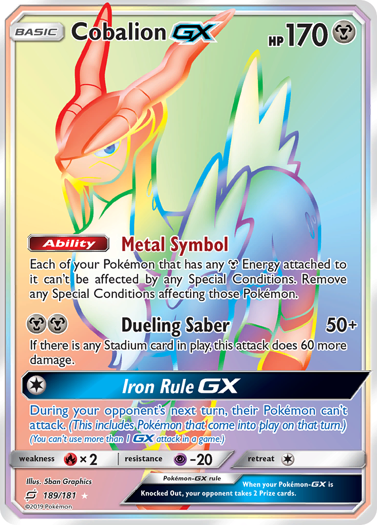 Cobalion GX (189/181) [Sun & Moon: Team Up] | Clutch Gaming