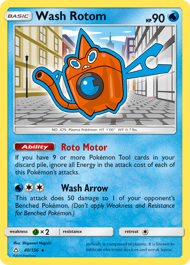 Wash Rotom (40/156) [Sun & Moon: Ultra Prism] | Clutch Gaming