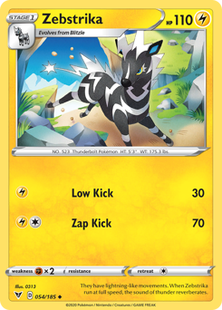 Zebstrika (054/185) [Sword & Shield: Vivid Voltage] | Clutch Gaming