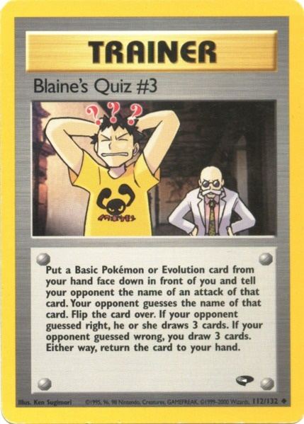 Blaine's Quiz #3 (112/132) [Gym Challenge Unlimited] | Clutch Gaming