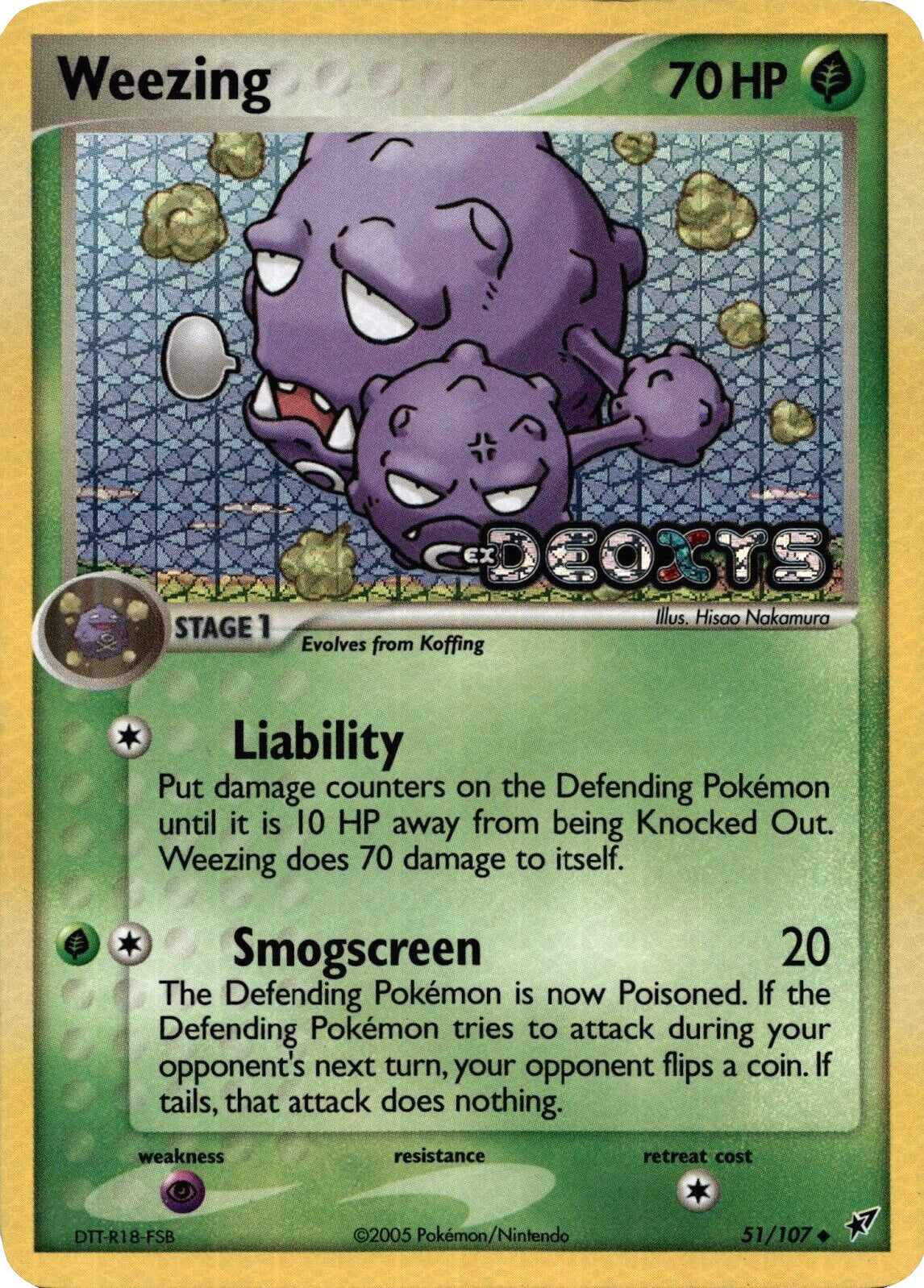 Weezing (51/107) (Stamped) [EX: Deoxys] | Clutch Gaming