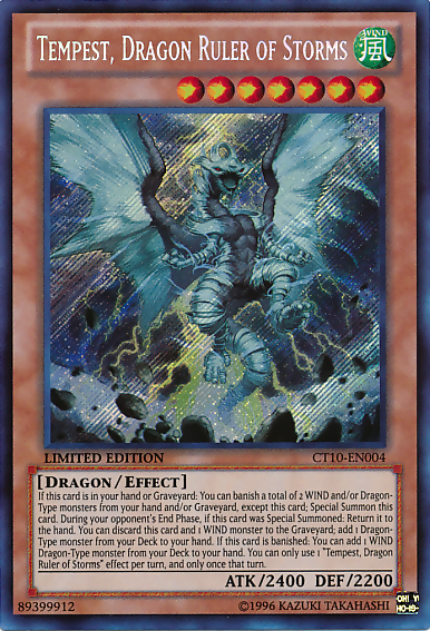 Tempest, Dragon Ruler of Storms [CT10-EN004] Secret Rare | Clutch Gaming