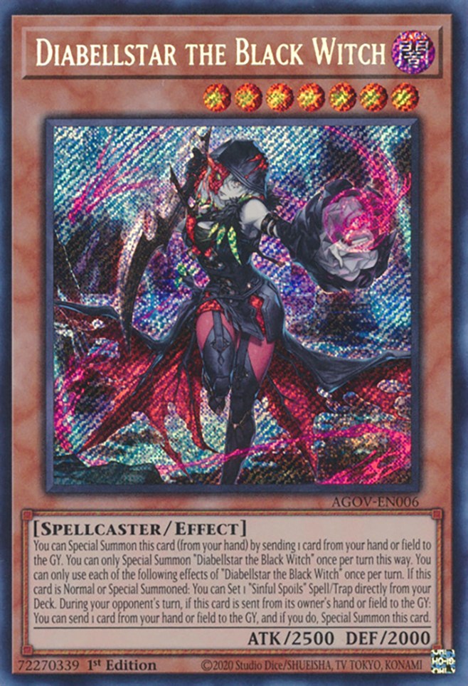 Diabellstar the Black Witch [AGOV-EN006] Secret Rare | Clutch Gaming