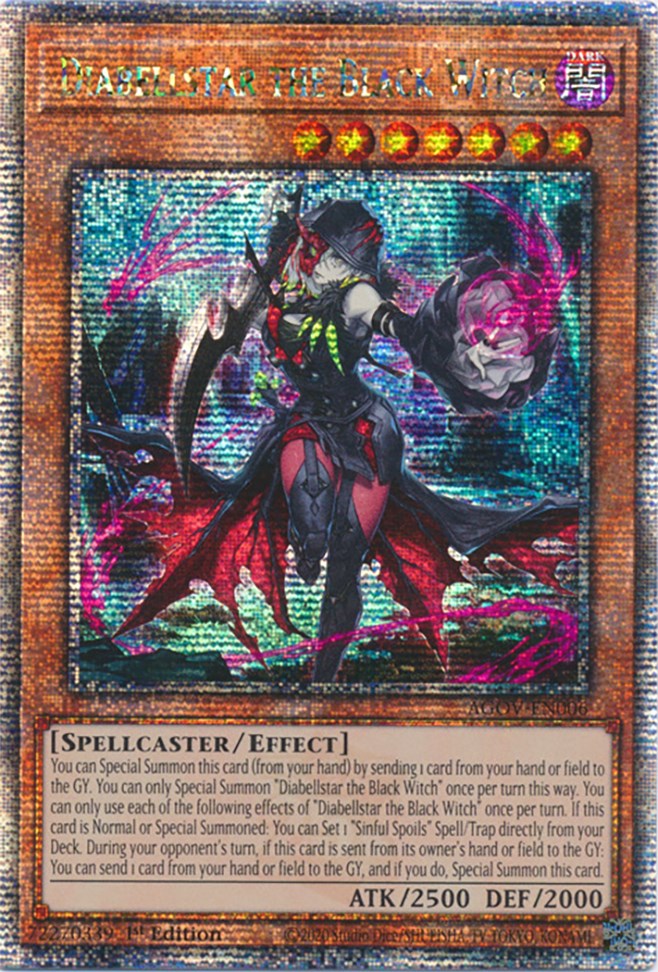 Diabellstar the Black Witch (Quarter Century Secret Rare) [AGOV-EN006] Quarter Century Secret Rare | Clutch Gaming