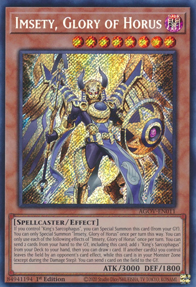 Imsety, Glory of Horus [AGOV-EN011] Secret Rare | Clutch Gaming