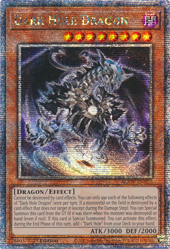 Dark Hole Dragon (Quarter Century Secret Rare) [AGOV-EN020] Quarter Century Secret Rare | Clutch Gaming