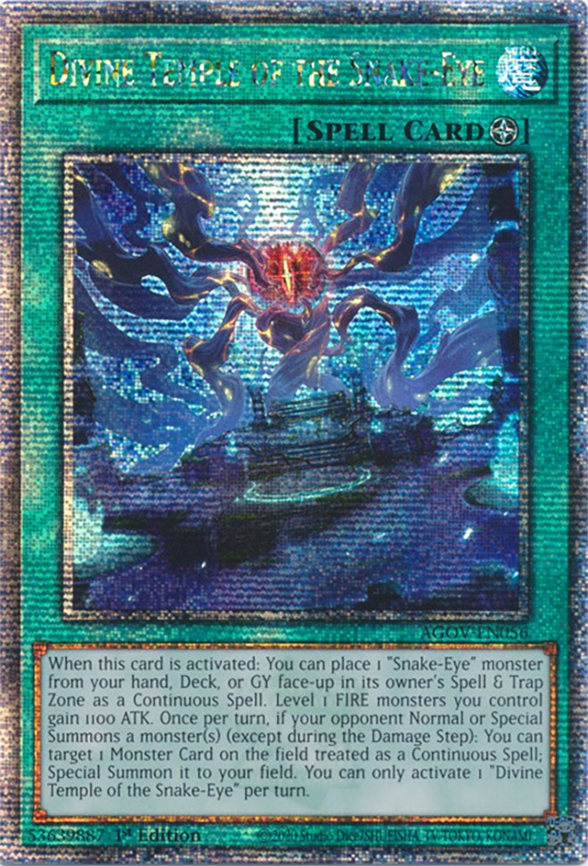 Divine Temple of the Snake-Eye (Quarter Century Secret Rare) [AGOV-EN056] Quarter Century Secret Rare | Clutch Gaming