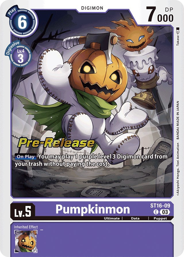 Pumpkinmon [ST16-09] [Starter Deck: Wolf of Friendship Pre-Release Cards] | Clutch Gaming