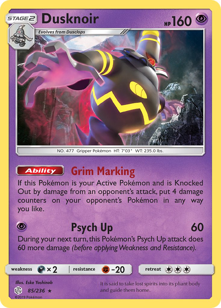 Dusknoir (85/236) (Prerelease Kit Exclusive) [Sun & Moon: Cosmic Eclipse] | Clutch Gaming